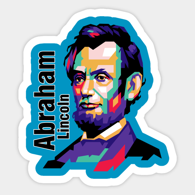 abraham lincoln popart Sticker by Martincreative